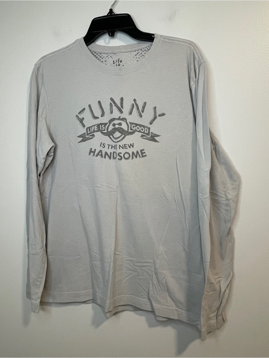 Life Is Good Other - Life Is Good Men's Light Gray Long-Sleeve Graphic Tee